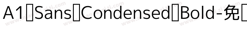 A1 Sans Condensed Bold字体转换